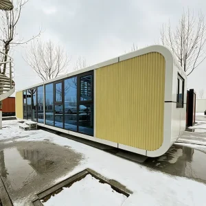 Prefab Modern Tiny Capsule Prefabricated Portable 20Ft 40Ft Office Pod Container Home Light Steel Frame Luxury Residential