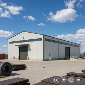 Prefab Modular Gable Roof Steel Structure Factory Warehouse Building For Workshop Superior Quality Turnkey Solution