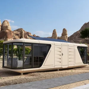 Prefab Modular House Space Capsule Mobile House Luxury Capsule Home with Kitchen Two Beds Floors