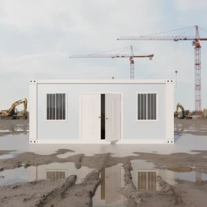 Prefab Quick Build Portable Sandwich Panel Container Home 20ft 40ft Construction Site Office & Dormitory With Bathroom