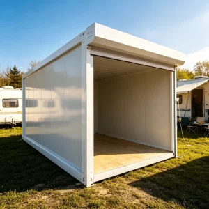 Prefab Steel Container Garage with Rolling Shutter Door 20ft Portable Storage Shed Metal Workshop Carport
