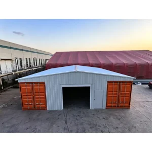Prefab Steel Shipping Container Gable Roof Kit Shipping Container Building Canopy Shelter Warehouse Storage Cover