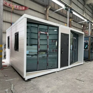Prefab Steel Wooden Container House 40ft High Cube Expandable Mobile Home Insulation Midcentury Modern Design for Home Office