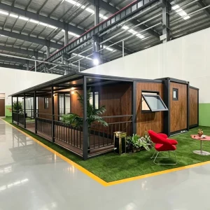 Prefab Villa Granny Flat 20ft/40ft Expandable Light Steel Sandwich Panel Container House Portable