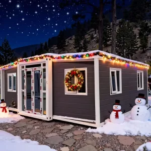 Prefabricated 20Ft 40Ft Expandable Container House, 2 3 4 Bedroom Prefab Villa Mobile Home