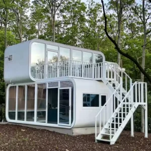 Prefabricated Breathable Mobile Space Capsule Container House Modern Aluminum Composite Metal B&B Outdoor Villa Scenic Spot