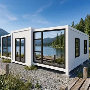 Prefabricated Expandable Foldable Single-Level Container House Modular Portable Resort & Campsite Living Unit