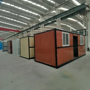 Prefabricated Folding Container House Modular Building for Worker Camp Site Office Emergency Housing with Low Transport Cost