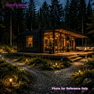 Prefabricated House Modern Minimalist Black Container for Woods Resort