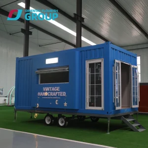 Prefabricated Mobile 2 Story Waterproof Shipping Container Tiny House On Wheels