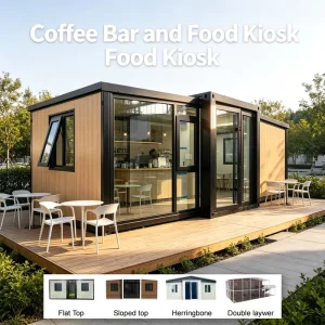 Prefabricated Modular Steel Container Quick Assembly Container for Office Shop Apartment Workshop Made Sandwich Panel Mobile Bar