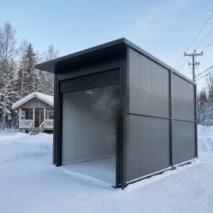 Prefabricated RV Carport and Large Storage Shed High Ceiling Metal Building