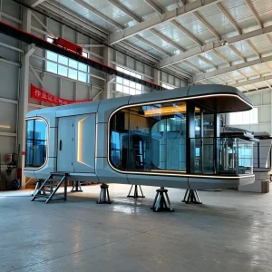 Prefabricated Space Capsule Home Design Mobile Tiny House for Luxury Floating Resort Forest Hotel Room