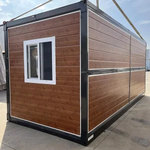 Prefabricated Square Folding Container Home Modular Expandable House Flat Pack Sandwich Panel Modern Design Hotel Resorts Camps