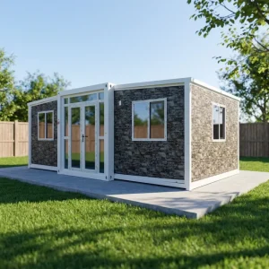 Prefabricated Tiny Home Folding Container House with Customized 3D Design for Home Office Apartment Use