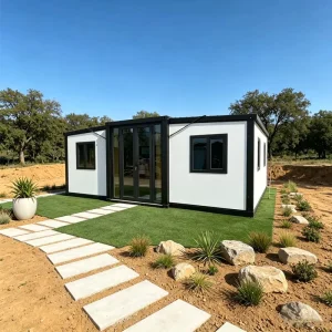 Prefabricated Tiny Home Folding Modular House Optional Sandwich Panel 20Ft 40Ft Prefab Expandable Container House for Office