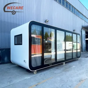 Prefabricated Tiny Homes House Shipping Container Homes Space Capsule House Luxury Caravan Housed with Kitchen and Bathroom