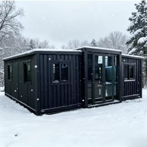 Prefabricated Wooden Expandable Foldable Container House with 3 Bedrooms and Cabin Design