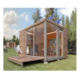 Prefabricated Wooden Log House Design for Kenya China Apartments 2 Bedroom Prefab Kit Homes South America Shop Toilet