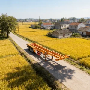 Premium 3 Axle Skeleton Semi Trailer Light Weight Container Chassis for 20 40 Foot Containers
