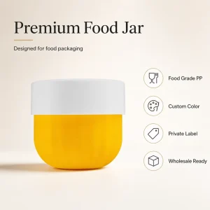 Premium Food Grade Colorful PP Plastic Jar Empty Wide Mouth Tub Bulk Container for Dates Sweets Candy Packaging