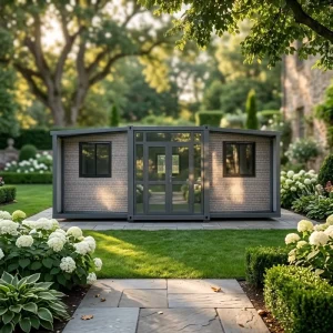 Professional Customized 20ft Double Wing Steel Frame Expandable Portable Building for Outdoor Studio and Garden Guest House