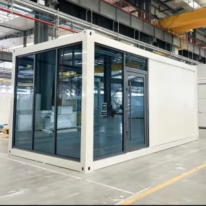 Professional Detachable Container Office with Glass Wall Modular Prefab Building for Site Management Suite
