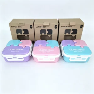 Puzzle Bento Box Food Storage Container Kids Food Game