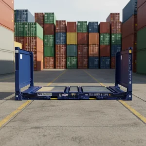 Quality Assurance Heavy Lift Oversized Goods 20 Foot Removable End Flat Rack Shipping Container