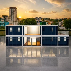 Quick Assembly Prefab Modular Container Two-story House for Temporary Office or Residential