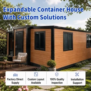 Quick Occupancy 20 40 Ft Prefabricated Expandable Container House Move in Ready Tiny House Modular Home with Bathroom