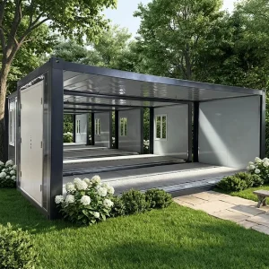Quick installation 20ft Folding Prefab Container Houses Foldable Container Prefab Tiny Homes Site Office