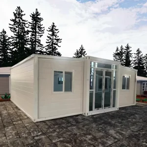 Ready Made 3 Bedroom Prefabricated Modular Expandable 40ft Steel Container 20ft Apartment Sandwich Panel Luxury Living Room