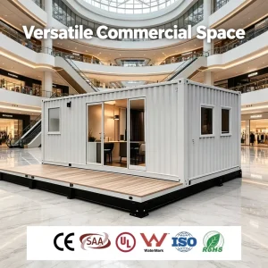 Ready Made Flat Pack Container Coffee Roastery Pod with Sliding Glass Front for Boutique Cafe and Brunch Shop Business Startup