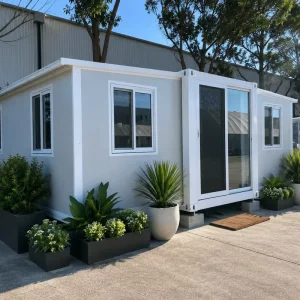 Ready Made Mobile Portable House Commercial Use Living Australia Standard Expandable Container House 1 Terrace Bathroom