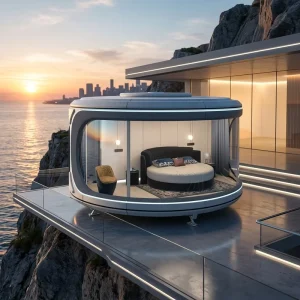 Ready Made Modular House Luxury Container Apple Cabin House Space Capsule