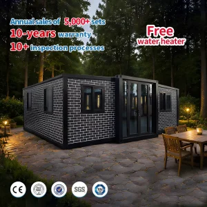 Ready Made Prefabricated Tiny Portable Modular Villa 40Ft 20Ft Prefab Shipping Expandable Container House with 2 Bedroom