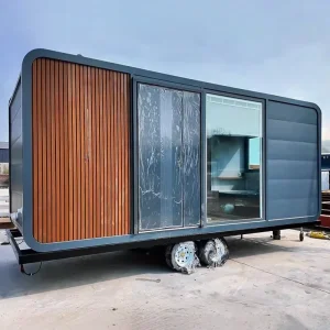 Ready Ship Luxury Custom Prefabricated Apple Capsule House Integrated Kitchen Bathroom Eco friendly Movable Tiny Home Apartment