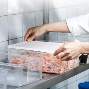 Ready Stock Preservation Box Salad Lunch Box Plastic Crisper Food Storage Container for School Hotel Caterers Kitchenware