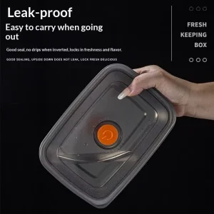 Rectangle Multiple Sizes Storage Box Portable 1200ml 5500ml Stainless Steel Refrigerated Fresh Storage Container