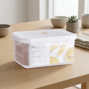 Rectangular PP Food Storage Container 2.5L Fresh Dishwasher Safe Eco Friendly Minimalist Design for Kitchen Use