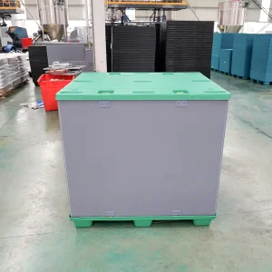 Recyclable PP Customize Size Box Automotive Sleeve Pack With Folding Window and Lock Corrugated Plastic Pallet Sleeves Box