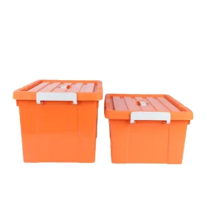 Reinforced Structure Plastic Storage Container Multifunctional Organizer Box with Lid Dubai Warehouse Shandong Factory Supply