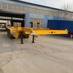 Reliable 3 Axle Container Skeleton Semi Trailer With Air Suspension for Logistics Freight Transport