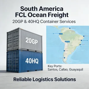 Reliable FCL Sea Freight Logistics Service Full Container Load 20GP 40HQ Shipping From China to Chile Colombia Ecuador Peru