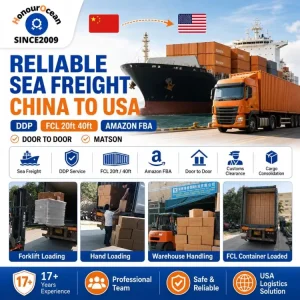 Reliable Sea Freight China to USA DDP FCL 20ft 40ft Container Shipping Agent for Amazon FBA Door to Door Matson