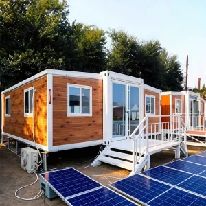 Resort Independent Power Supply 20ft Modern Luxury Expandable Container Villa for Off Grid Remote Glamping Retreat