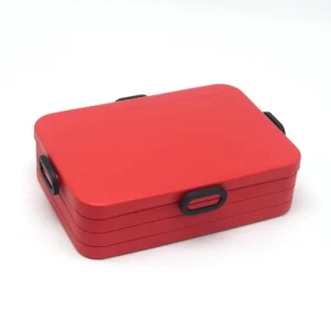 Reusable 900ml Leakproof Food Grade Plastic One Layer 2 Compartment Bento Box Kid Adult Lunch Storage Container