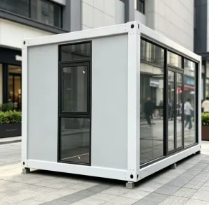 Roller Shutter Prefab Container Garage Modular Building for Car Storage Workshop Coffee Shop Convenience Store