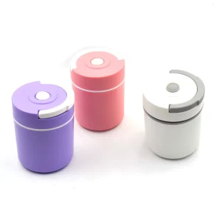Round 304 Stainless Steel Lunch Box Thermal Food Jar Small Portable for Breakfast and Lunch